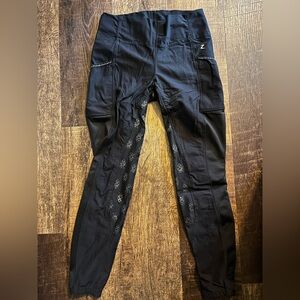 Horze Black Glitter Riding Tights - Small